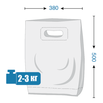 Купить пакет типа "банан" ВД 380*500*50 мкм